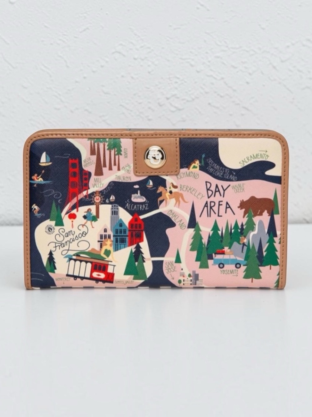 Spartina Northern California Landmarks Graphic Snap Wallet Card Holder